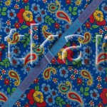 Лоскут Ситец набивной - Восточные огурцы и цветы (175 см х 80 см)